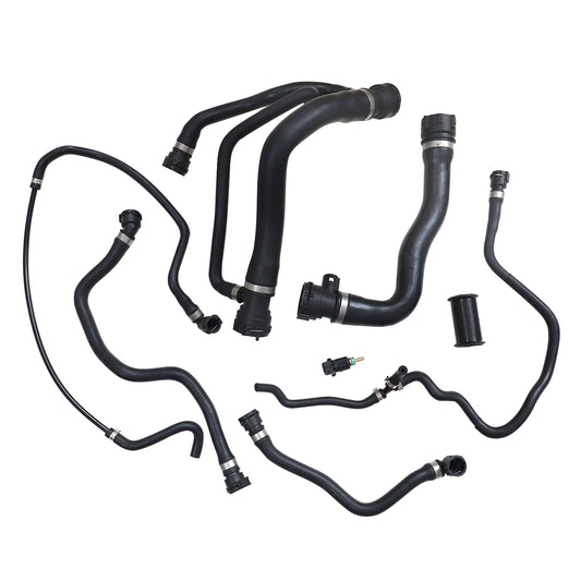 8pc For BMW 750i 750Li 2007 2008 Radiator Coolant Hose Kit Water Hoses+Switch