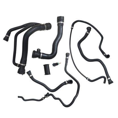 8pc For BMW 750i 750Li 2007 2008 Radiator Coolant Hose Kit Water Hoses+Switch