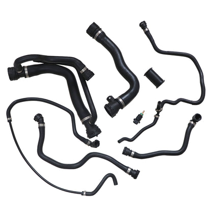 8pc For BMW 750i 750Li 2007 2008 Radiator Coolant Hose Kit Water Hoses+Switch