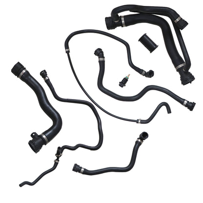 8pc For BMW 750i 750Li 2007 2008 Radiator Coolant Hose Kit Water Hoses+Switch