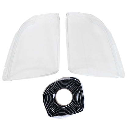 2Pcs Fits Cadillac STS 2005-2011 L&R Side Headlight Cover Clear Pc+Sealant Glue
