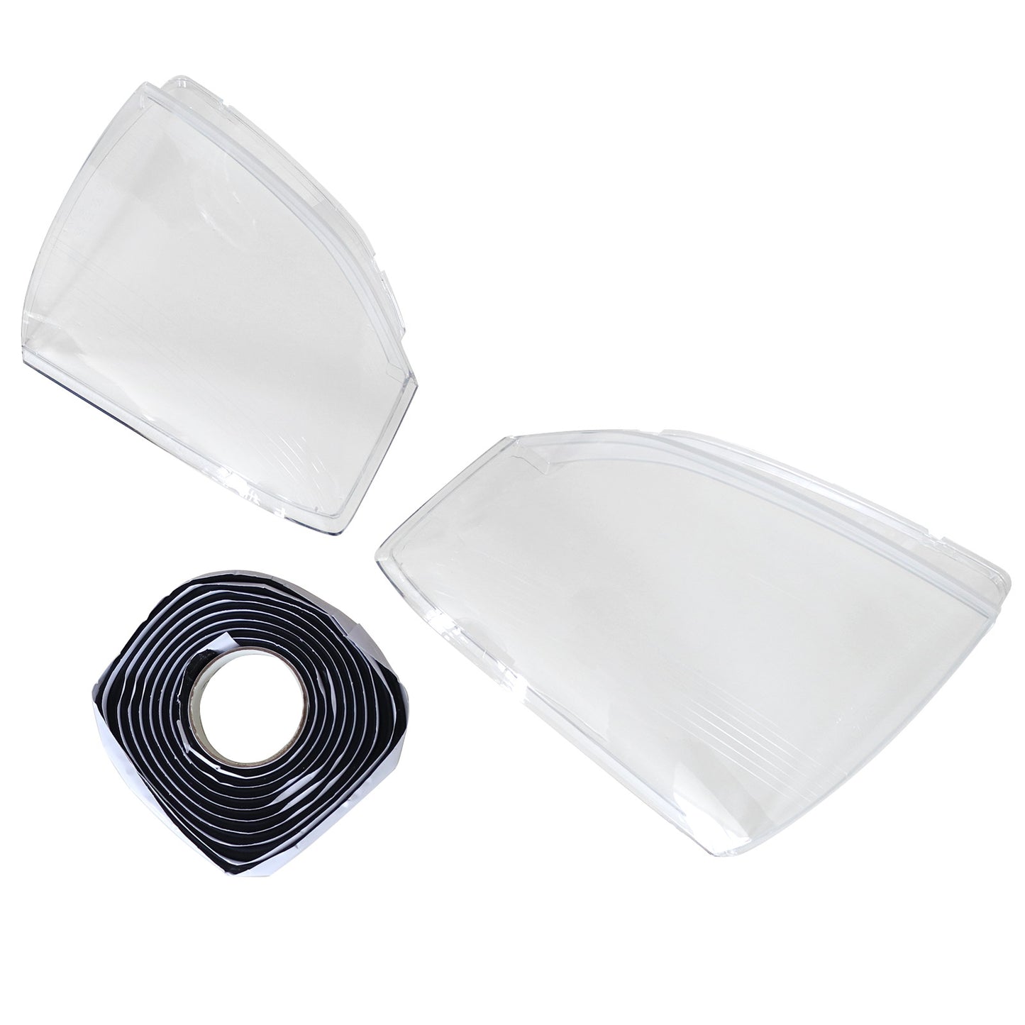 2Pcs Fits Cadillac STS 2005-2011 L&R Side Headlight Cover Clear Pc+Sealant Glue