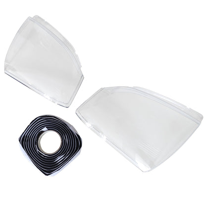2Pcs Fits Cadillac STS 2005-2011 L&R Side Headlight Cover Clear Pc+Sealant Glue