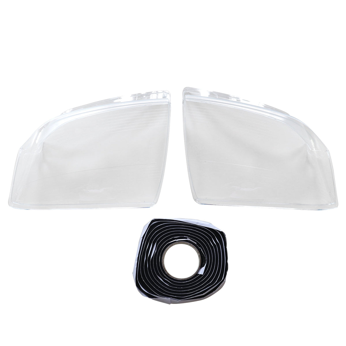 2Pcs Fits Cadillac STS 2005-2011 L&R Side Headlight Cover Clear Pc+Sealant Glue