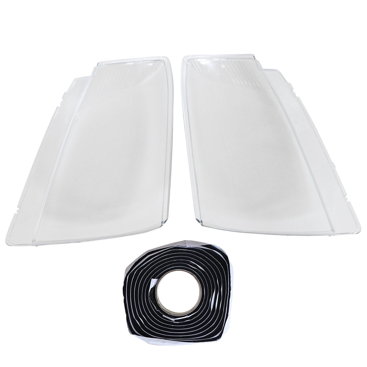 2Pcs Fits Cadillac STS 2005-2011 L&R Side Headlight Cover Clear Pc+Sealant Glue