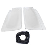 2Pcs Fits Cadillac STS 2005-2011 L&R Side Headlight Cover Clear Pc+Sealant Glue