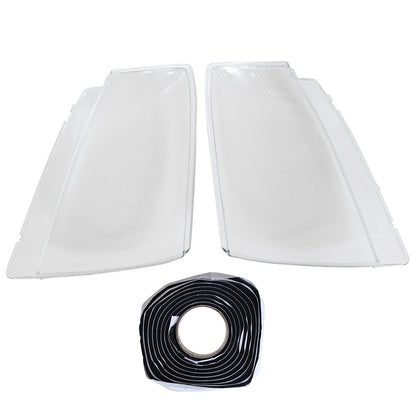 2Pcs Fits Cadillac STS 2005-2011 L&R Side Headlight Cover Clear Pc+Sealant Glue