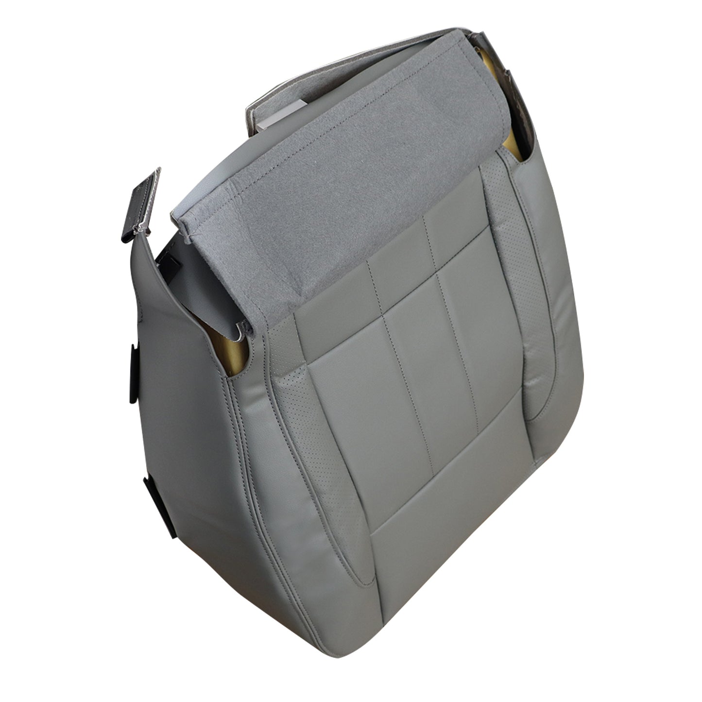2006 2007 2008 FOR Dodge Ram 2500 Laramie Driver Bottom Leather Seat Cover Gray