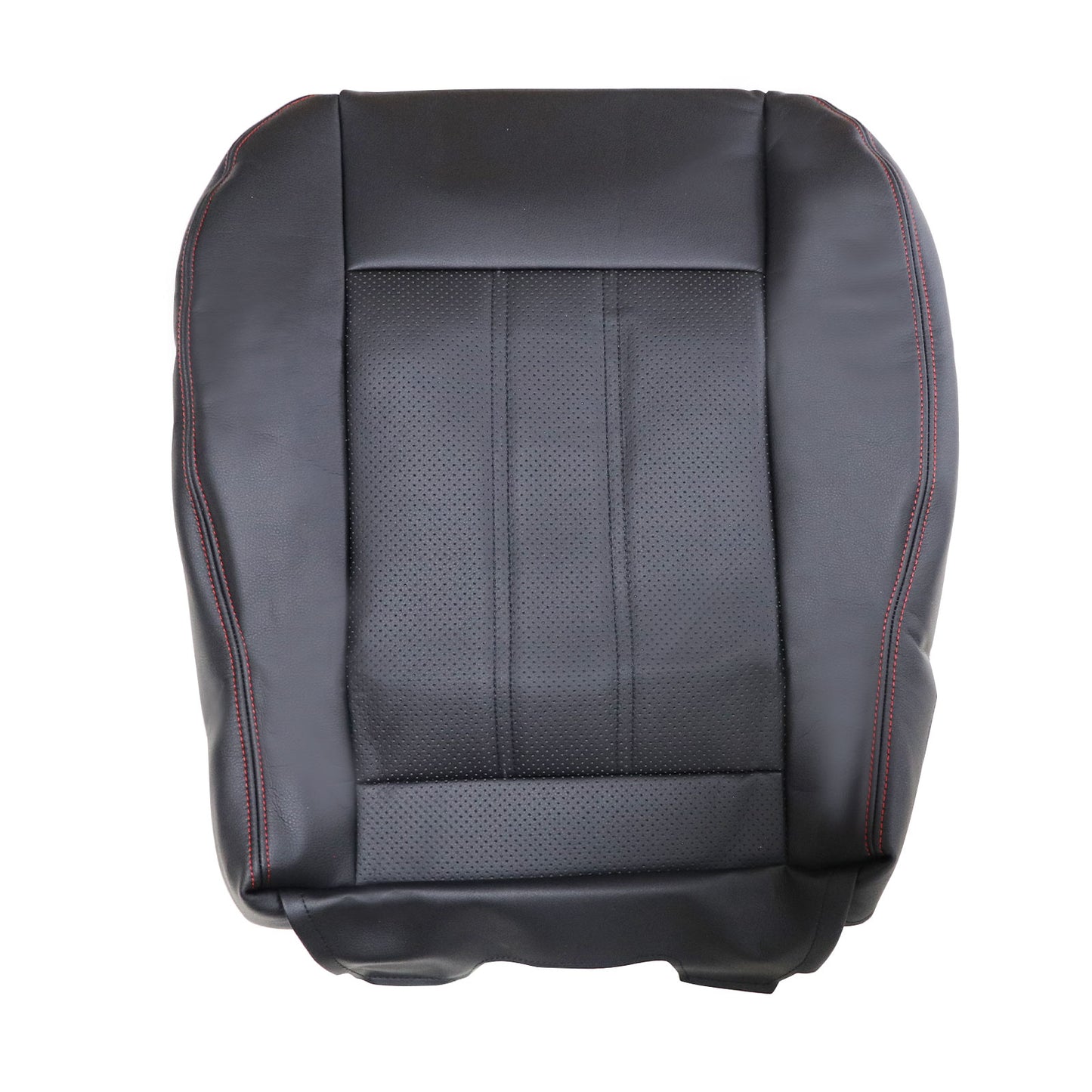 2008-2020 For Dodge Grand Caravan Driver Bottom Leather Seat Cover Red Seam