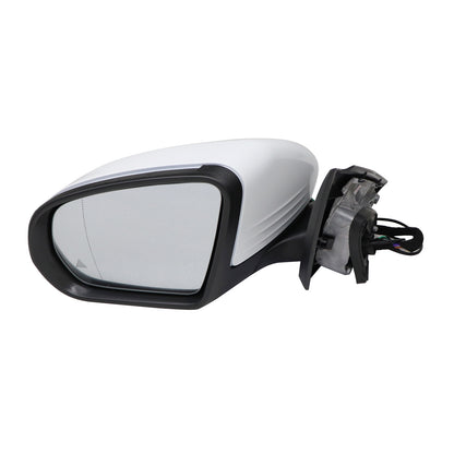 WHITE LEFT DRIVER SIDE MIRROR BLIND SPOT FITS FOR MERCEDES C250 C300 C350 C63 US
