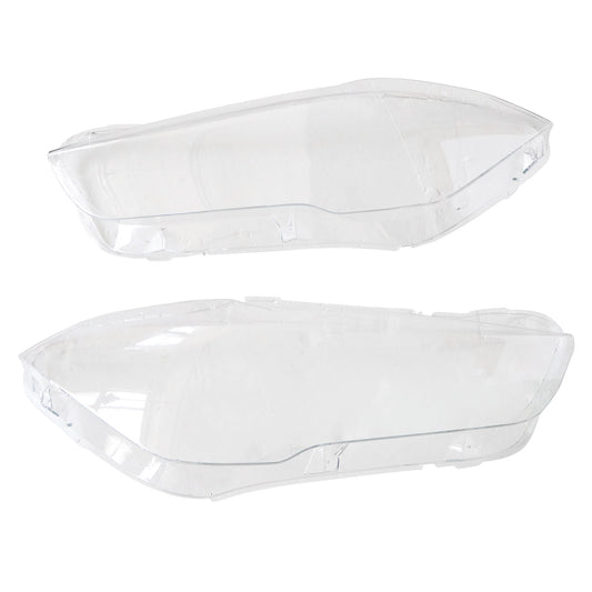 2Pcs Fit BMW X1 2016-2019 Left Right Side Front Headlight Lens Headlight Cover