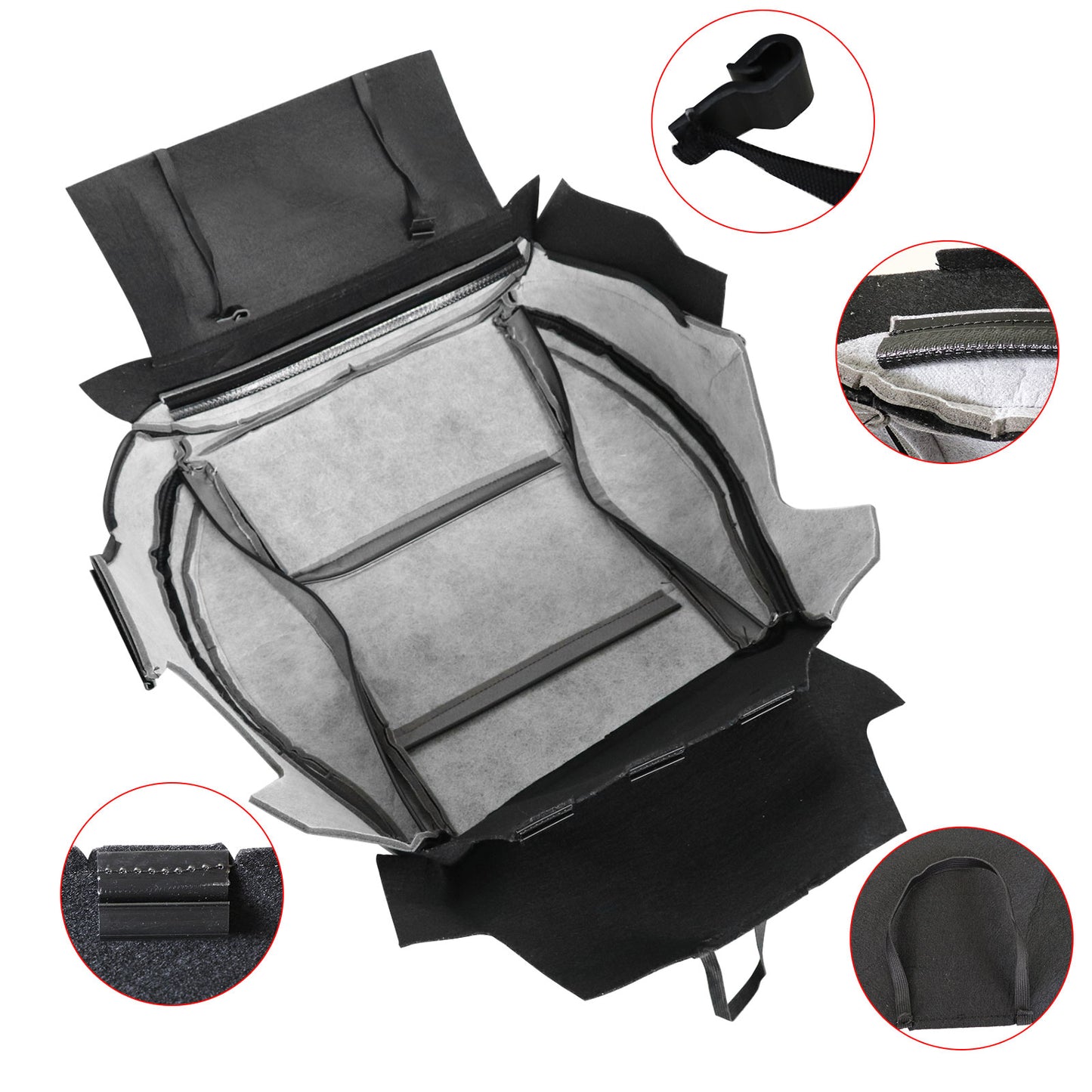 Fits 2015-17 Subaru Legacy Passenger Perforated Leather Bottom Seat Cover Black