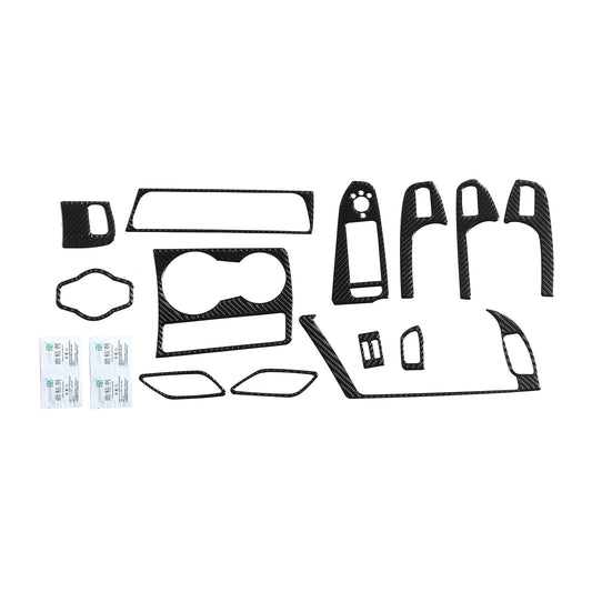 13X Carbon Fiber Full Interior Set Kit Cover Trim For Audi A4 Luxury Sedan 2011