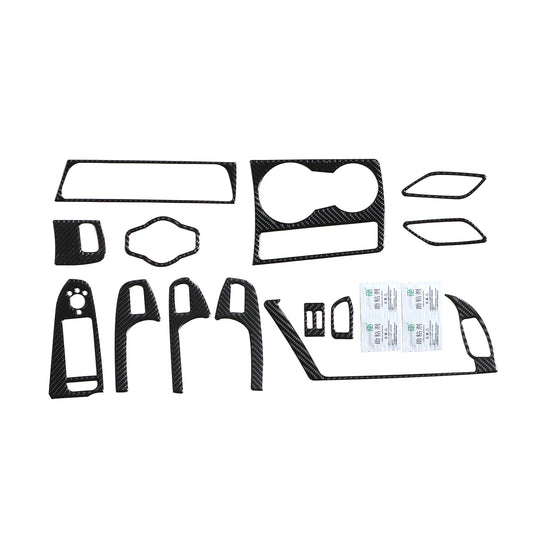 13X Carbon Fiber Full Interior Set Kit Cover Trim For Audi A4 Luxury Sedan 2011