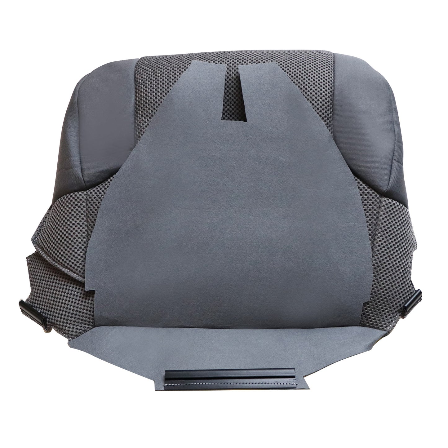 For 2005-2019 Nissan Frontier Driver Bottom Replacement Cloth Seat Cover Gray /W