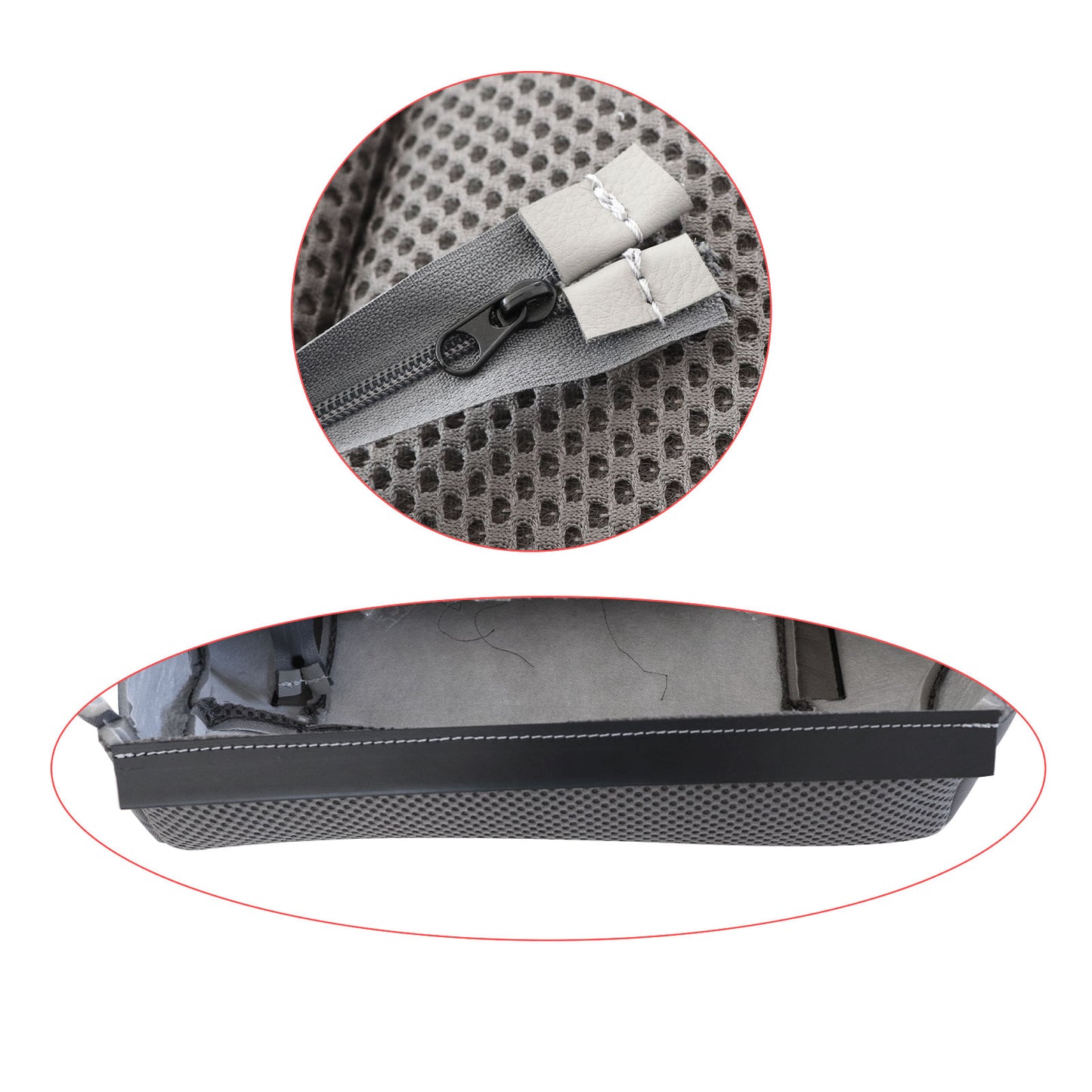 For 2005-2019 Nissan Frontier Driver Top Back Replacement Cloth Seat Cover Gray