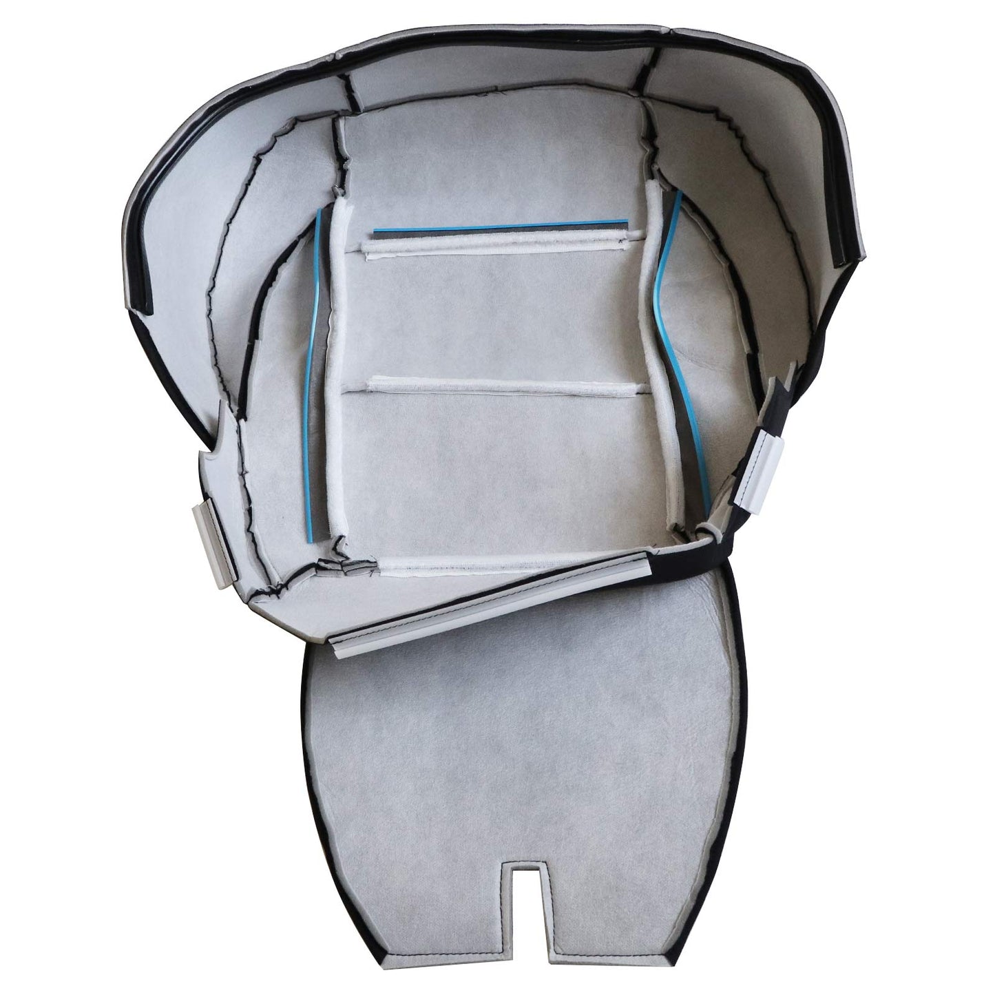 For 2004-2007 Nissan Titan SE Driver Side Cloth Bottom Seat Cover Black & Gray