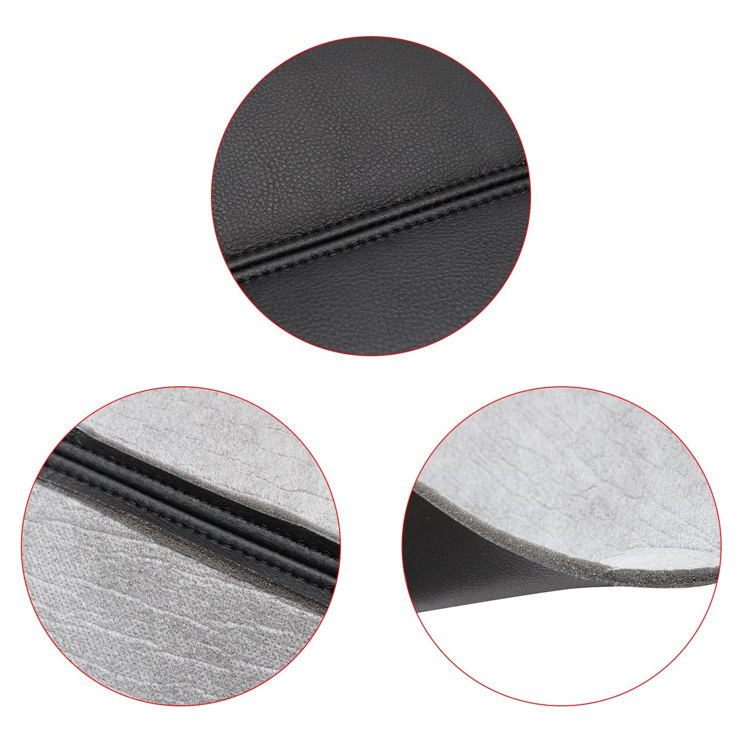 For 2011-2017 Honda Odyssey Door Armrest Replacement Cover Leather Black