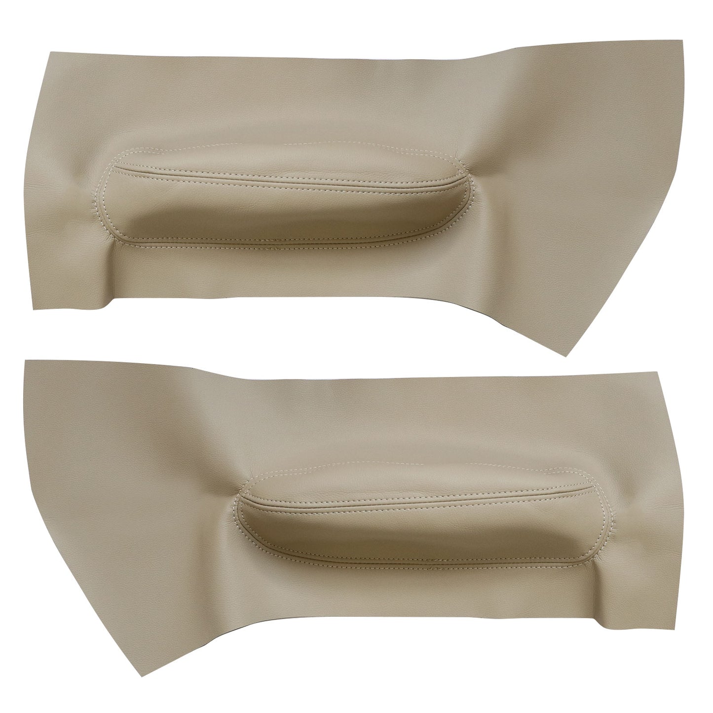 2PCS Door Panel Insert Skin Cover Leather Beige For Volkswagen Beetle 1998-2010