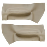 2PCS Door Panel Insert Skin Cover Leather Beige For Volkswagen Beetle 1998-2010