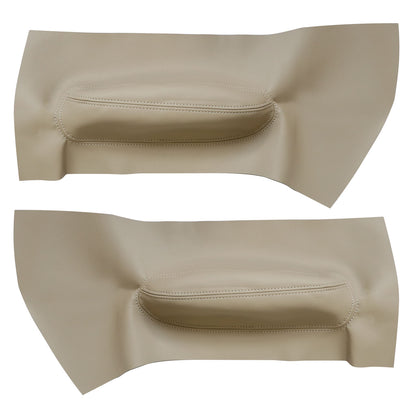 2PCS Door Panel Insert Skin Cover Leather Beige For Volkswagen Beetle 1998-2010