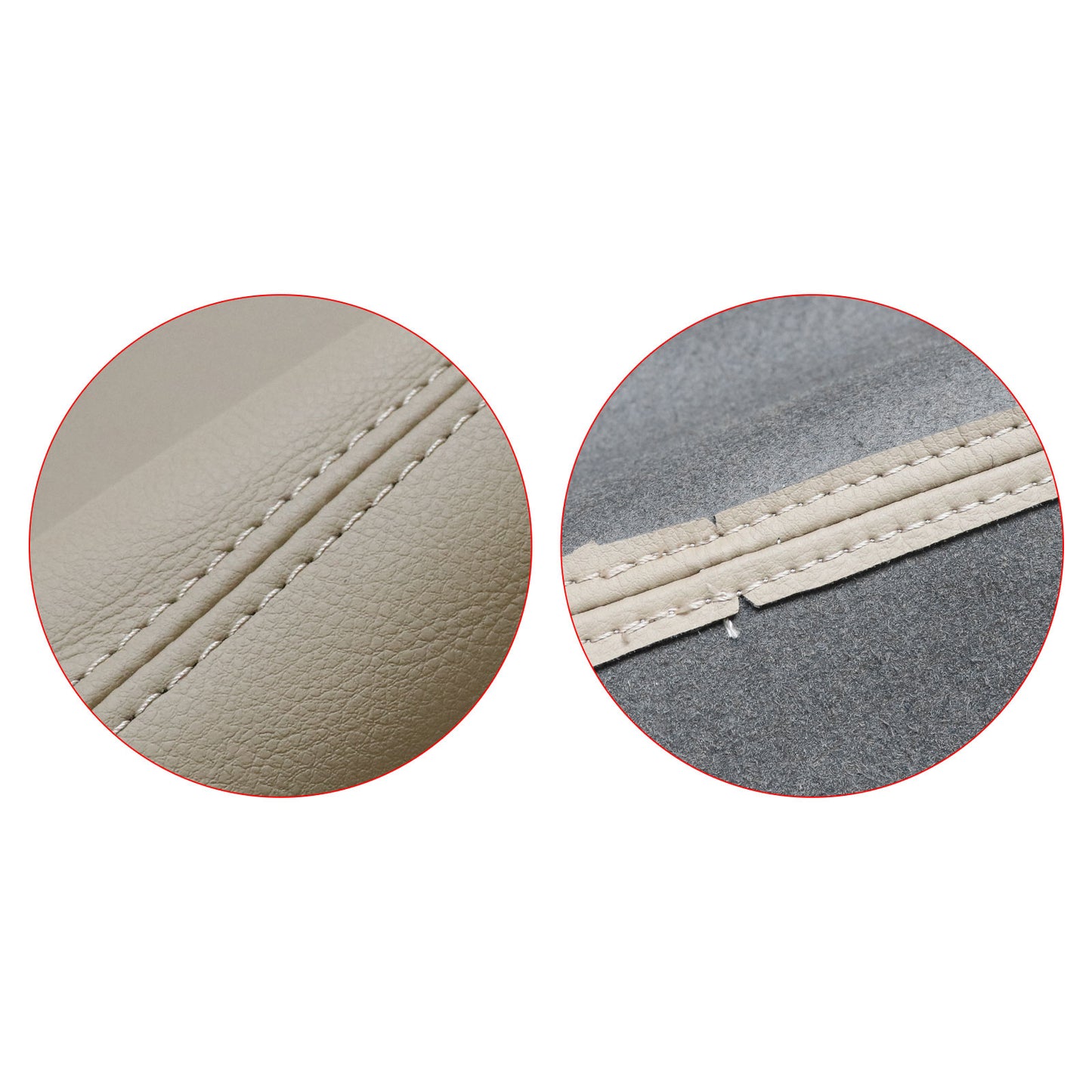2PCS Door Panel Insert Skin Cover Leather Beige For Volkswagen Beetle 1998-2010