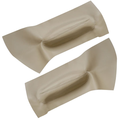 2PCS Door Panel Insert Skin Cover Leather Beige For Volkswagen Beetle 1998-2010