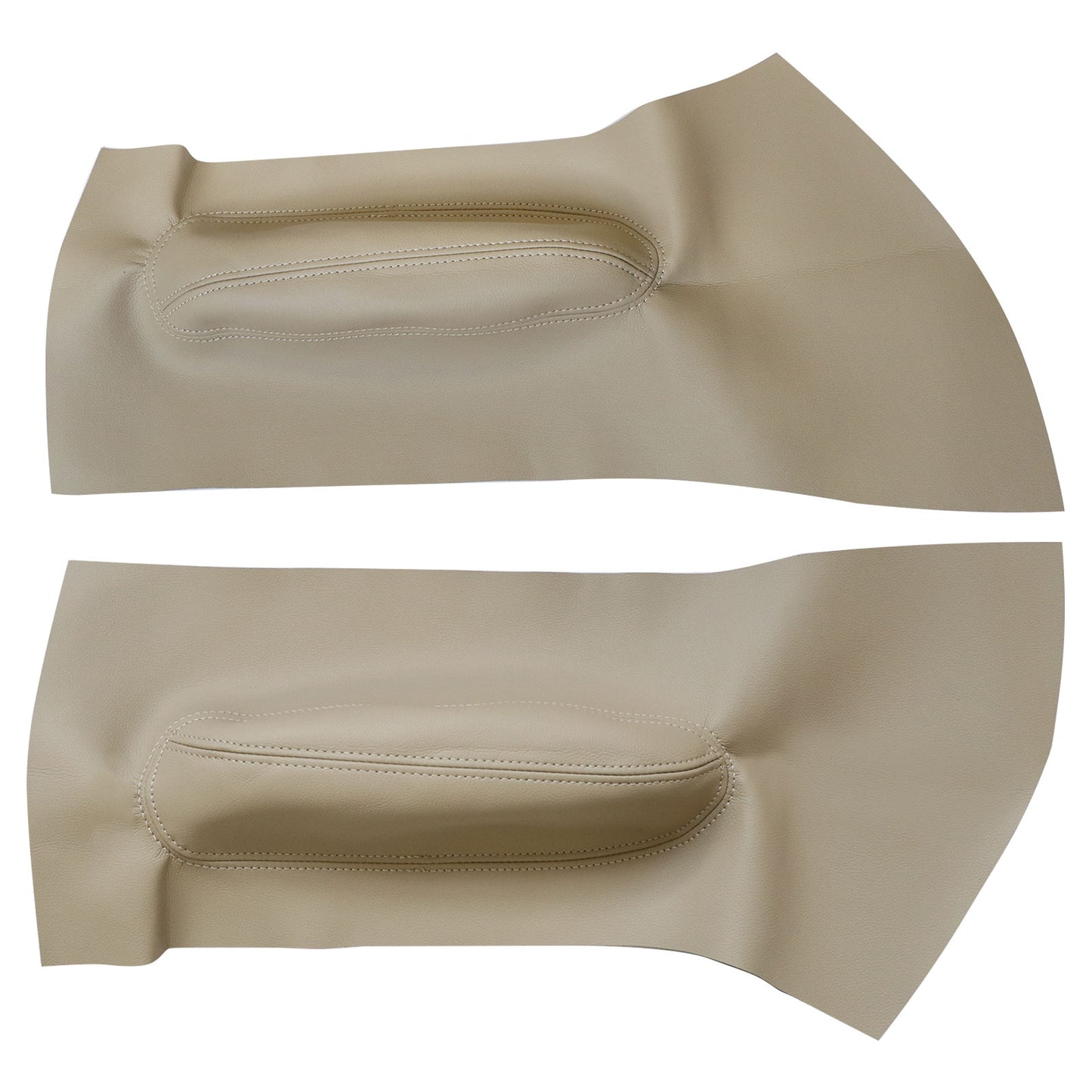 2PCS Door Panel Insert Skin Cover Leather Beige For Volkswagen Beetle 1998-2010