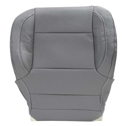 For 2014-2019 Chevy Silverado 1500 2500 Driver Bottom PERFORATED Seat Cover Gray