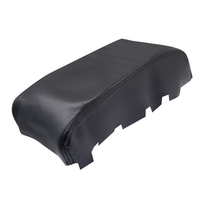 Leather Center Console Lid Armrest Cover Skin For 2009-2014 Nissan Maxima Black