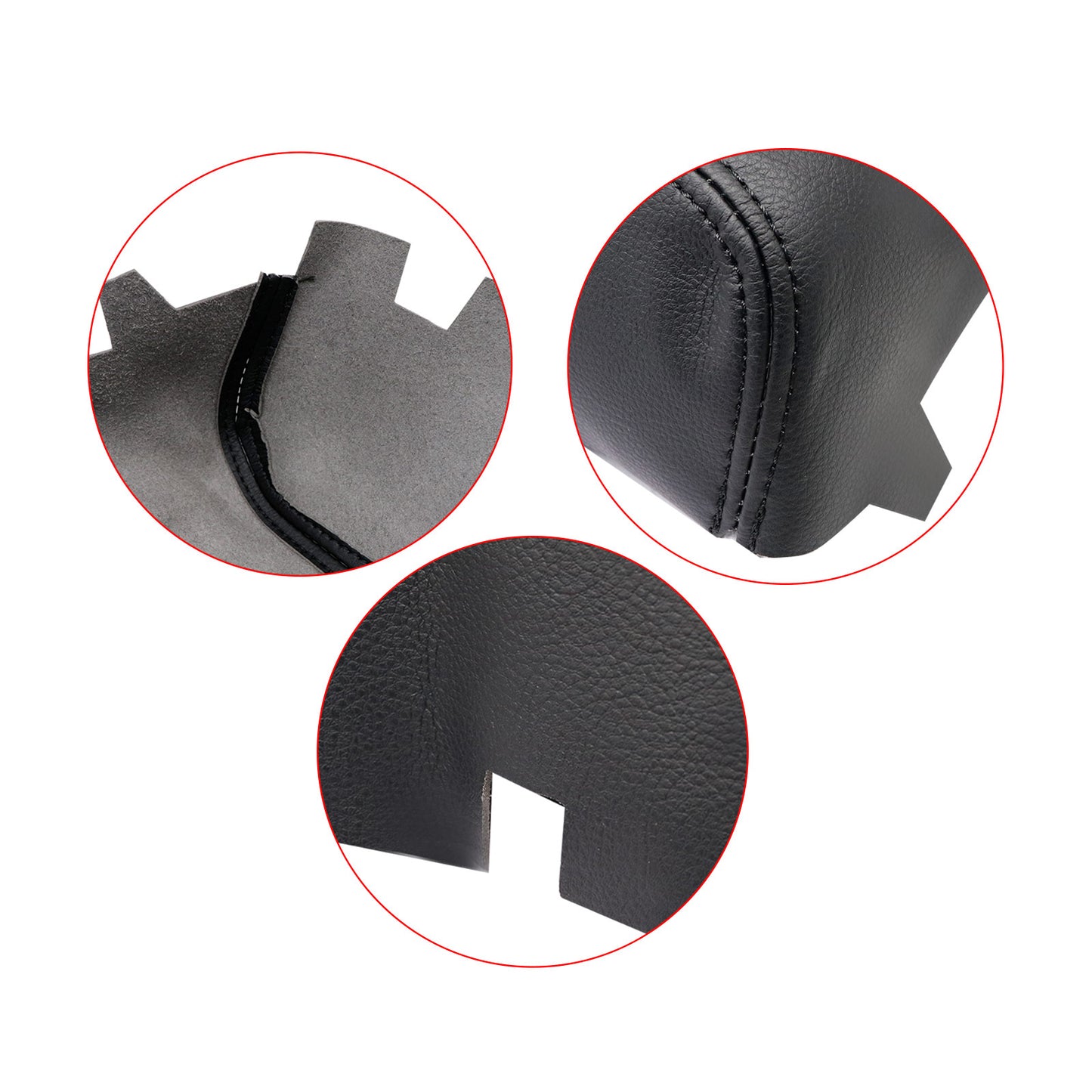 Leather Center Console Lid Armrest Cover Skin For 2009-2014 Nissan Maxima Black
