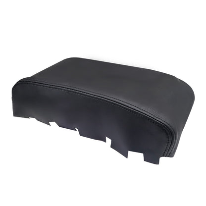 Leather Center Console Lid Armrest Cover Skin For 2009-2014 Nissan Maxima Black