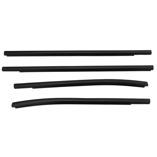Set of 4 door belt line weatherstrip rubber seal For Ford Ranger 2011-2021