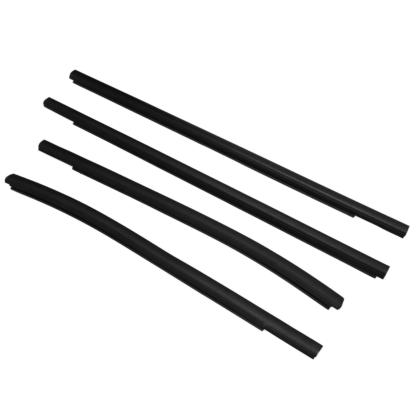 Set of 4 door belt line weatherstrip rubber seal For Ford Ranger 2011-2021