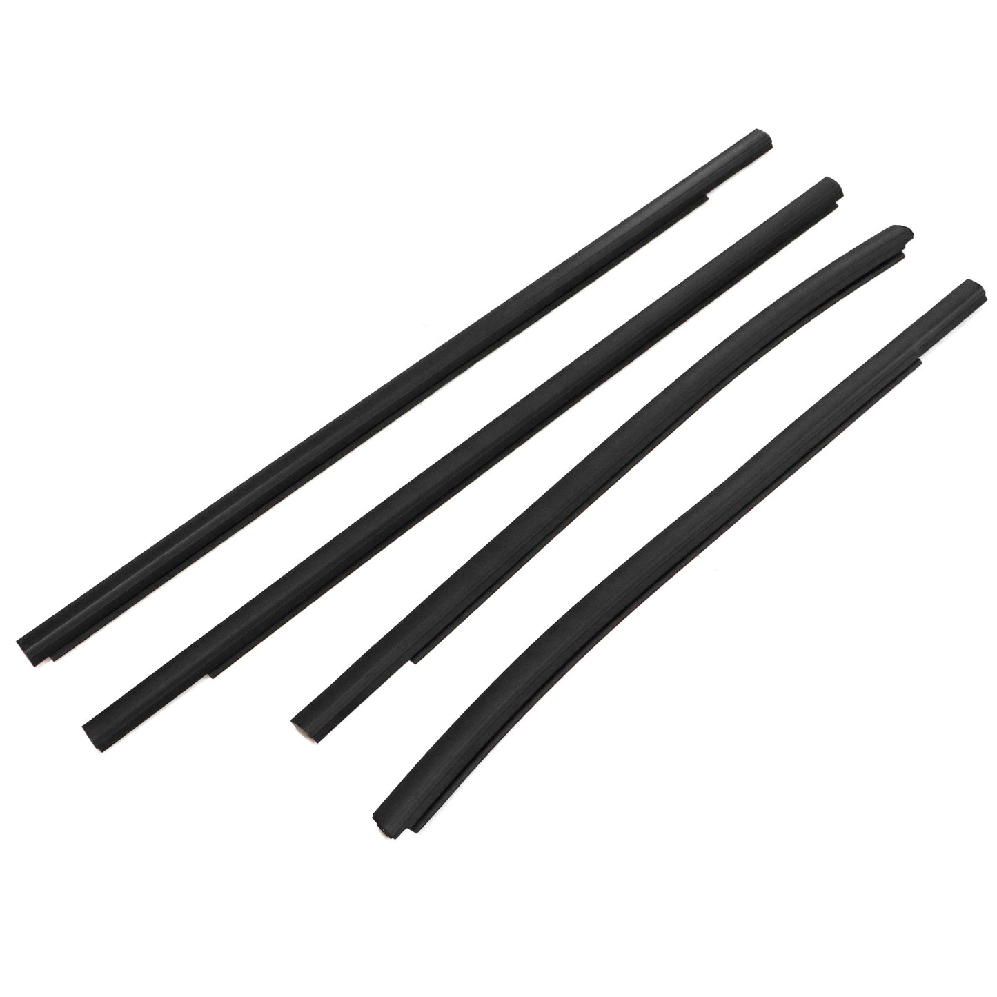 Set of 4 door belt line weatherstrip rubber seal For Ford Ranger 2011-2021