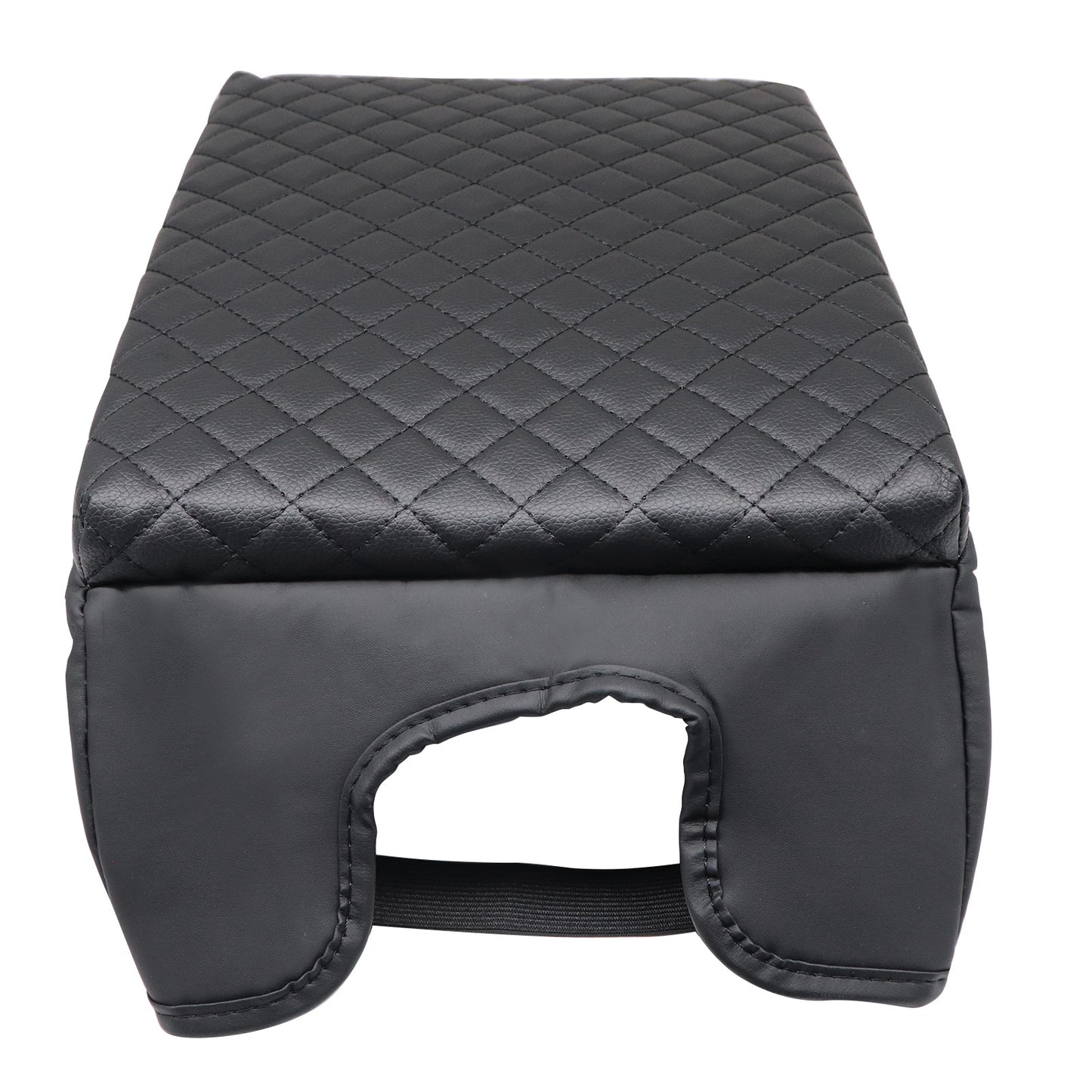 Fits Ford F150 21-23 Black Leather Console Lid Armrest Cover Protector Cushion