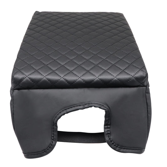 Fits Ford F150 21-23 Black Leather Console Lid Armrest Cover Protector Cushion