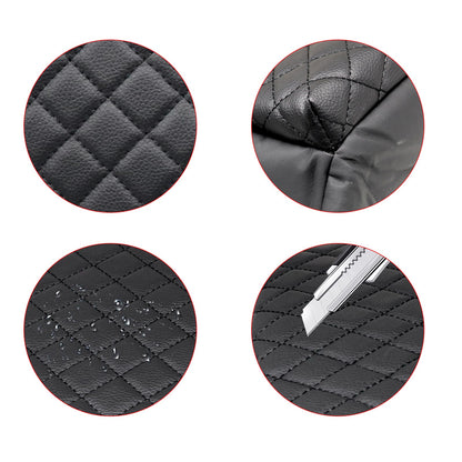 Fits Ford F150 21-23 Black Leather Console Lid Armrest Cover Protector Cushion