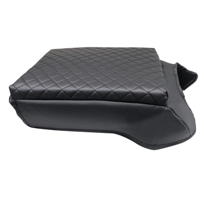 Fits Ford F150 21-23 Black Leather Console Lid Armrest Cover Protector Cushion