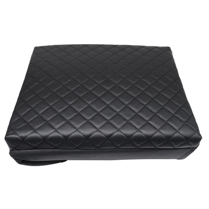 Fits Ford F150 21-23 Black Leather Console Lid Armrest Cover Protector Cushion