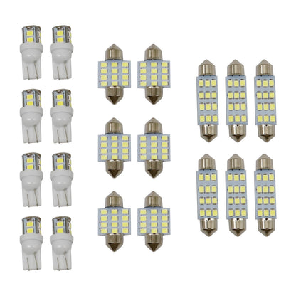 20x Combo LED car Interior Dome Map Door License Plate Lights White