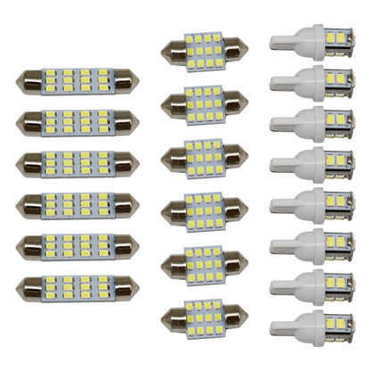 20x Combo LED car Interior Dome Map Door License Plate Lights White