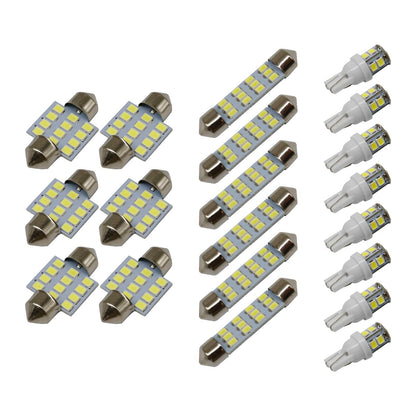 20x Combo LED car Interior Dome Map Door License Plate Lights White