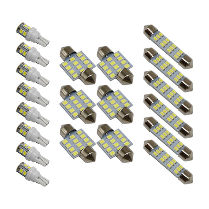 20x Combo LED car Interior Dome Map Door License Plate Lights White