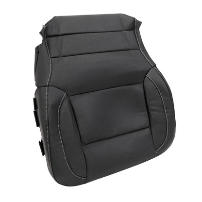 Driver Side Bottom Leather Seat Cover Black Perforated For 2014-2019 GMC sierra