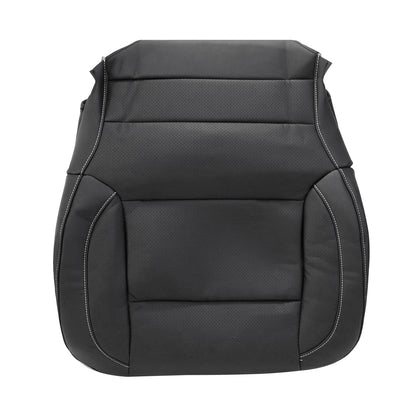 Driver Side Bottom Leather Seat Cover Black Perforated For 2014-2019 GMC sierra