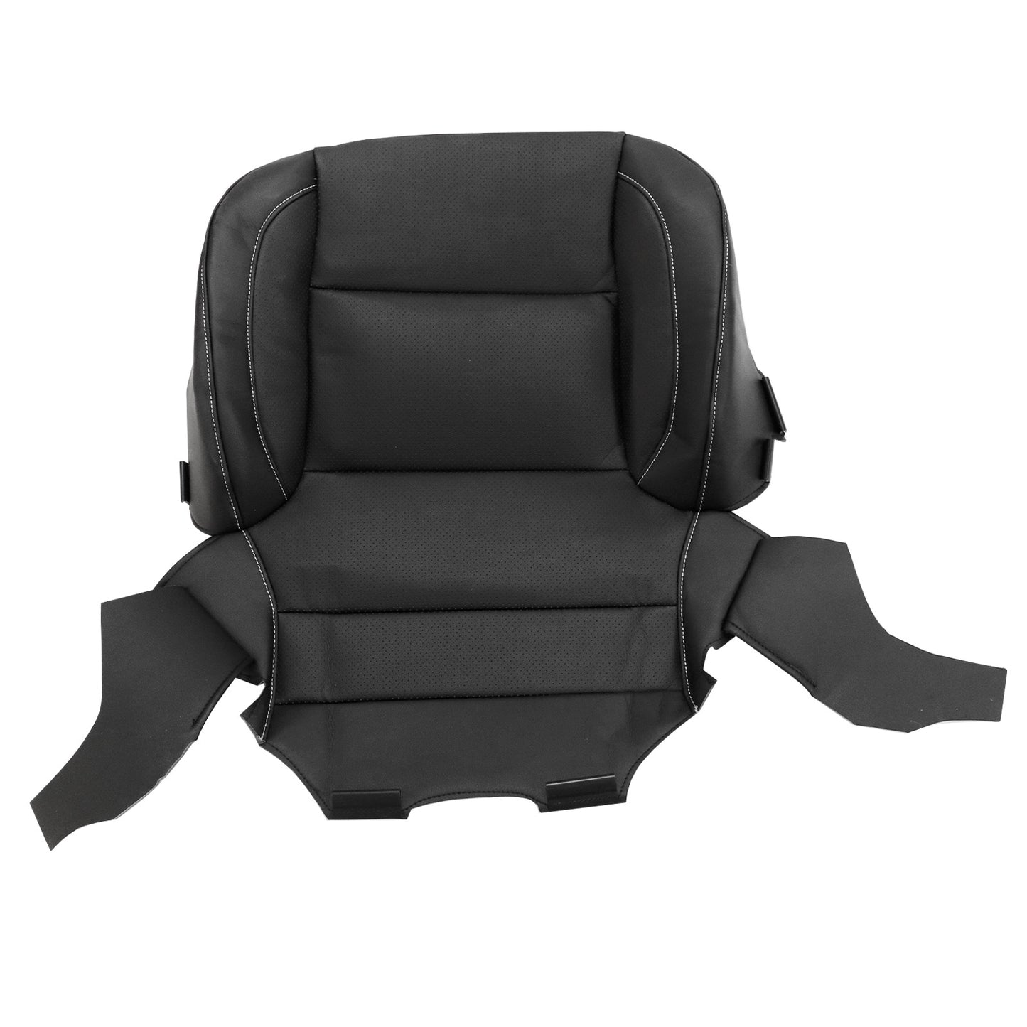 Driver Side Bottom Leather Seat Cover Black Perforated For 2014-2019 GMC sierra