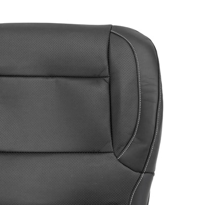 Driver Side Bottom Leather Seat Cover Black Perforated For 2014-2019 GMC sierra