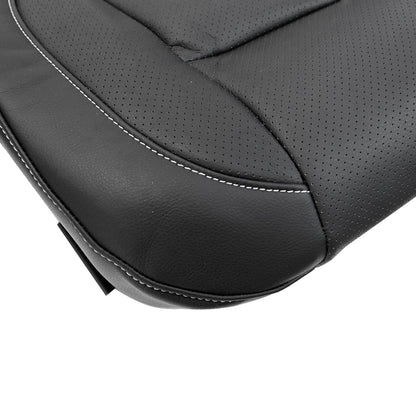 Driver Side Bottom Leather Seat Cover Black Perforated For 2014-2019 GMC sierra