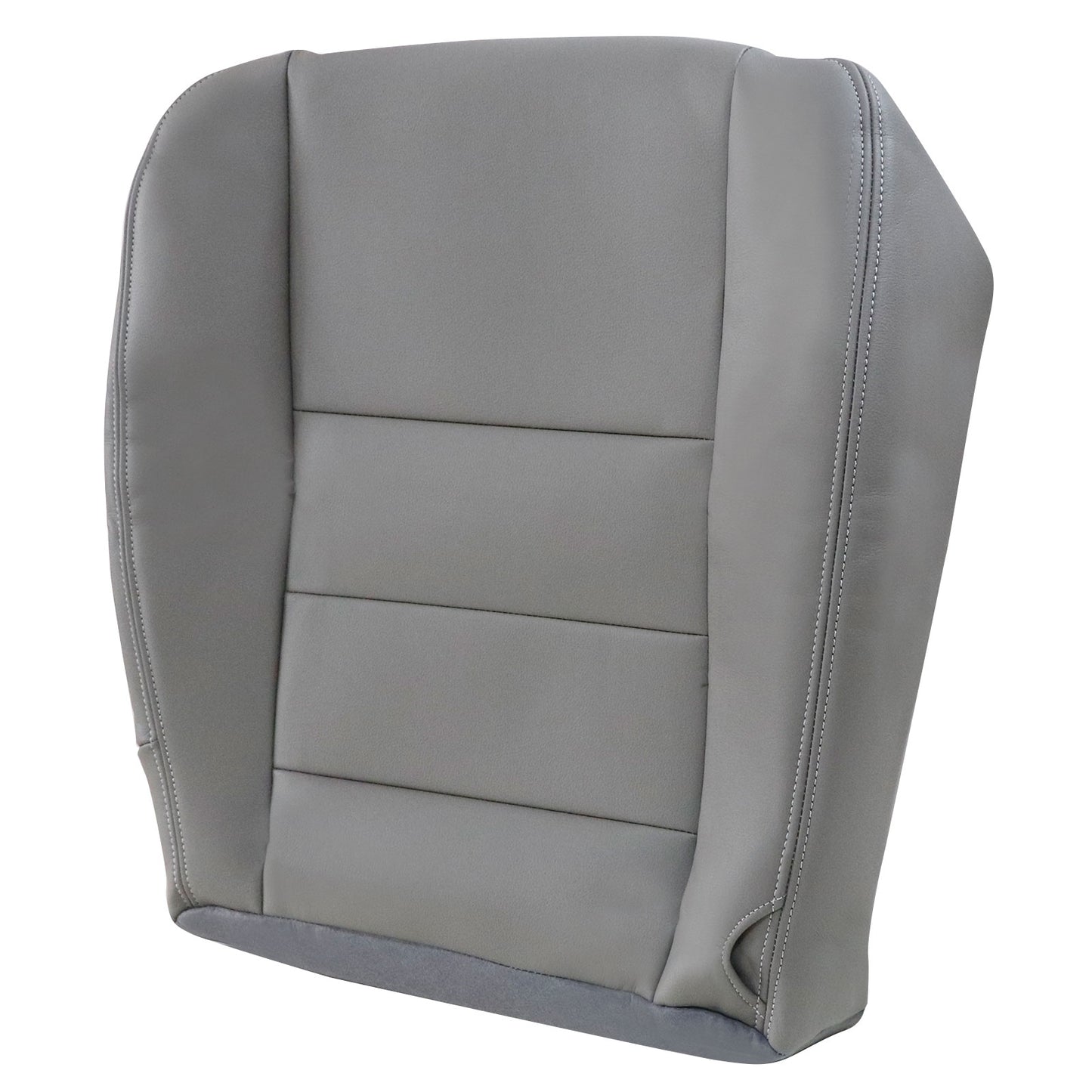 For 2002-2007 Ford F250 F350 Super Duty Driver Bottom Leather Seat Cover Gray